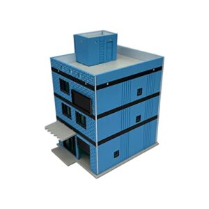 Outland Models Railway Scenery 3-Story Modern City House Blue 1:160 N Scale