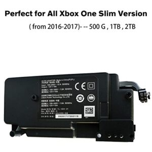 HEORLD New Replacement Power Supply AC Adapter for Xbox One S (Slim) PA-1131-13MX / N15-120P1A 1681,Xbox 1 Power Cord:Part Number X943284-004 X943285-005 X943285-004