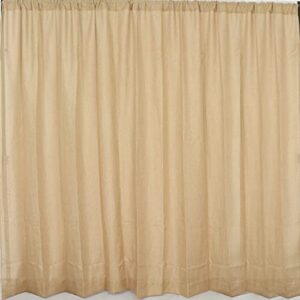 Efavormart 8ftx8ft Rustic Faux Burlap Photography Backdrop Curtain Drapery with Rod Pockets, Natural Jute Photo Booth Backdrop Panel