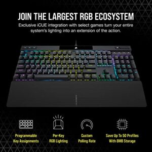 Corsair K70 RGB PRO Wired Mechanical Gaming Keyboard CH-9109414 -Cherry MX RGB Speed Switches: Linear and Rapid(Renewed)