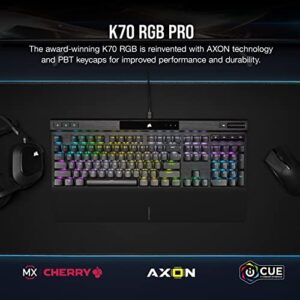 Corsair K70 RGB PRO Wired Mechanical Gaming Keyboard CH-9109414 -Cherry MX RGB Speed Switches: Linear and Rapid(Renewed)