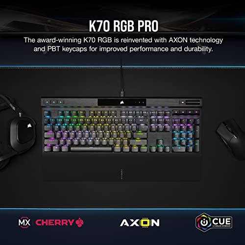 Corsair K70 RGB PRO Wired Mechanical Gaming Keyboard CH-9109414 -Cherry MX RGB Speed Switches: Linear and Rapid(Renewed)