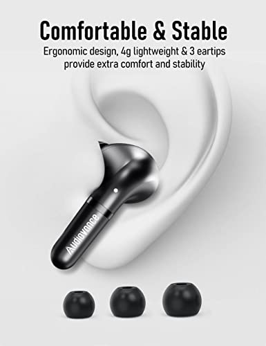 Audiovance Euphony 501 Wireless Earbuds Bluetooth Headphones for iPhone and Android, Active Noise Cancelling Wireless Ear Buds (EU501)