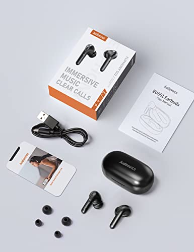 Audiovance Euphony 501 Wireless Earbuds Bluetooth Headphones for iPhone and Android, Active Noise Cancelling Wireless Ear Buds (EU501)