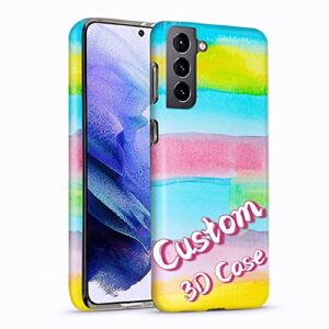 Unique-Custom-Gift Personalized Photo 3D Hard Plastic Phone Case Compatible with OPPO R17 Find X2 X3 F17 F9 A72 Reno 8 7 6 Realme 8 Pro, Customize Picture Thin Hard PC Phone Cover Full Printed 3D Edge