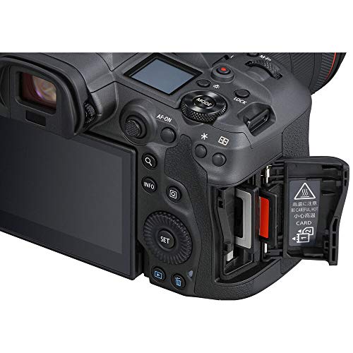 Canon EOS R5 Mirrorless Digital Camera with 24-105mm f/4L Lens (4147C013), 64GB Memory Card, Case, Corel Photo Software, 2 x LPE6 Battery, External Charger, Card Reader, LED Light + More (Renewed)