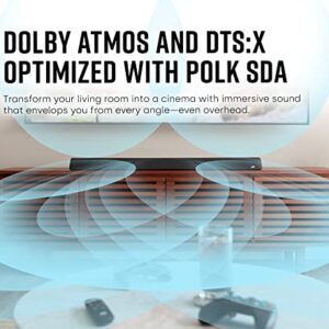 Polk MagniFi Max AX 5.1.2 Channel Sound Bar with 10" Wireless Subwoofer (2022 Model), Dolby Atmos and DTS:X Certified, Polk's Patented VoiceAdjust & SDA Technologies, Easy Setup,Black