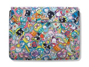sonix x sanrio laptop sleeve, foldable case and stand compatible with most 15 inch laptops (hello kitty and friends)