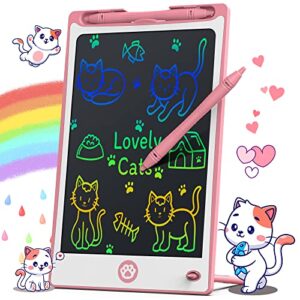 hockvill lcd writing tablet for kids, 8.8 inch learning toys for 3 4 5 6 7 year old girls boys, toddlers doodle board, reusable drawing pad travel essentials, christmas birthday gift for children