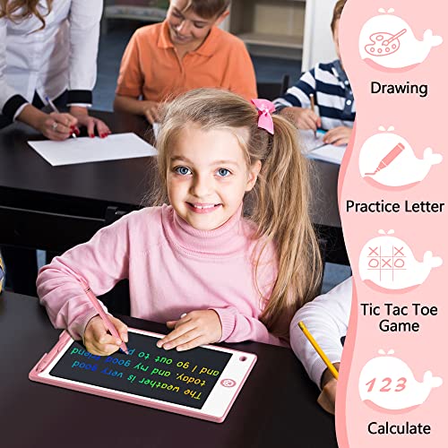 Hockvill LCD Writing Tablet for Kids, 8.8 Inch Learning Toys for 3 4 5 6 7 Year Old Girls Boys, Toddlers Doodle Board, Reusable Drawing Pad Travel Essentials, Christmas Birthday Gift for Children