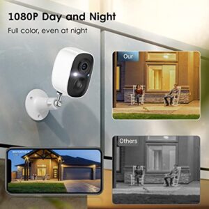 Security Cameras Wireless Outdoor 2-Way Talk Battery Powered Wi-Fi Cameras for Outside and Indoor 1080P Night Vision AI Motion Detection Siren Alarm IP65 Weatherproof 2-Pack