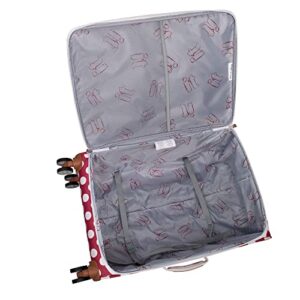 it luggage Summer Spots 30" Softside Checked 8 Wheel Lightweight, Red