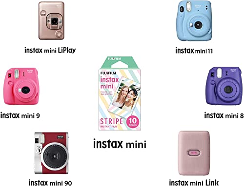 Fujifilm Instax Mini Stripe Instant Film 6 Packs of 10 Shots Bulk Pack