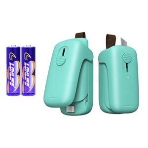 j&lheayu mini bag sealer min-handheld bag heat vacuum sealer-2 in 1 heat sealer & cutter portable bag resealer machine (battery included)
