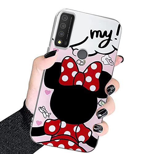 FLYING FLIER for TCL 30XE 5G Case, TCL 30 XE Case Slim Cute Cartoon IMD Soft TPU Shockproof Protective Phone Case Cover for Girls and Women (Minnie)