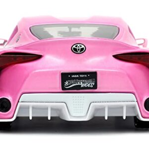 Jada Toys Mighty Morphin Power Rangers 1:24 Toyota FT-1 Concept Die-cast Car w/ 2.75" Pink Ranger Figure, Toys for Kids and Adults