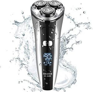 electric shavers men, mayeec electric shaver for men cordless rechargeable,electric razor for men wet&dry waterproof,mens shaver with pop-up beard trimmer,rotary shaver with led display travel lock