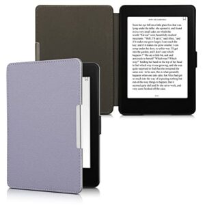 kwmobile case compatible with amazon kindle paperwhite - nylon protective e-reader cover folio book style case - lavender