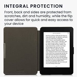 kwmobile Case Compatible with Amazon Kindle Paperwhite - Nylon Protective e-Reader Cover Folio Book Style Case - Lavender