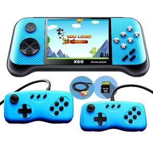handheld game console for kids and adults, portable video game player with preloaded games, 4849 in 1 retro arcade game machine 3.5 inch screen game console, can save progress and connect to tv