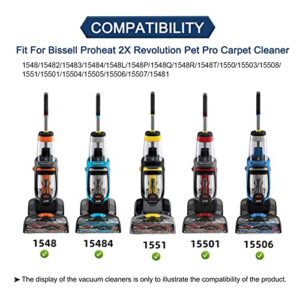 pet carpet cleaner bare floor tool parts, replacement nozzle cleaning tool Compatible with Bissell ProHeat 2X Revolution Series Models 1548, 1550, 1551, Replaces Parts# 1606433/160-6433 (2 Pack)