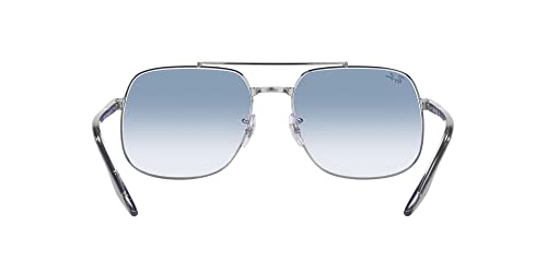 Ray-Ban RB3699 Square Sunglasses, Gunmetal/Clear Blue Gradient, 59 mm