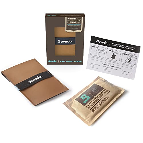 Boveda for Music: Directional Humidty Contol Starter Kit – Includes 1 Holder + 1 Standard Size 49% RH Balances Humidity to Keep a Wood Instrument Play-Ready When Its Out of its Case