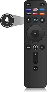 voice remote for vizio smart tv, xrt260 remote replacement for all vizio led lcd hd 4k uhd hdr smart tvs with shortcut keys hbo max, netflix, prime video, pluto, iheart radio, crackle, watchfree