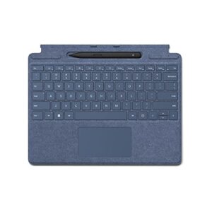 microsoft surface pro signature keyboard with slim pen 2 bundle, sapphire colour keyboard