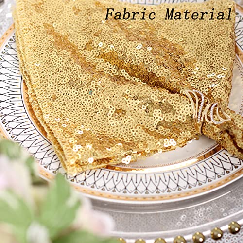 Sparkly Gold PartyDelight 2 Panels Sequin Backdrop, Photography, Christmas Backdrop, 5Ft x 10FT