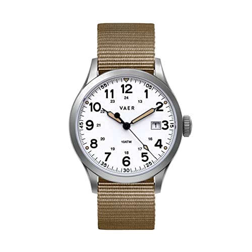 Vaer S5 Calendar Field Watch - 40mm White