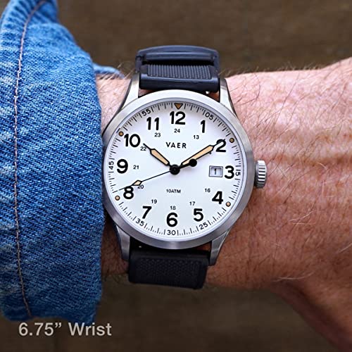 Vaer S5 Calendar Field Watch - 40mm White