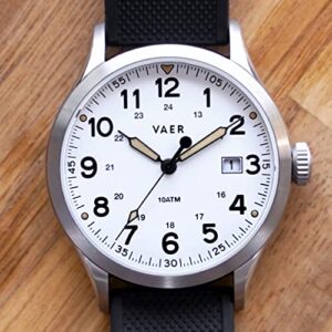 Vaer S5 Calendar Field Watch - 40mm White