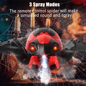 sumsync Remote Control Spider Kids Toys - Realistic RC Spider, Music Effect, LED Light, Toys for 3 4 5 6 7 8 9 10 11 12+ Year Old Boys/Girls, Gifts for Halloween Christmas Birthday