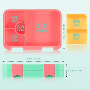 Caperci Mermaid Kids Bento Lunch Box - Leakproof 6-Compartment Children's Lunch Container with Removable Compartment - Ideal Portions for Ages 3 to 7, BPA-Free Materials