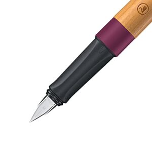 Climate-Neutral Fountain Pen - STABILO Grow - Pack of 1 - Plum Red/Cherry Wood