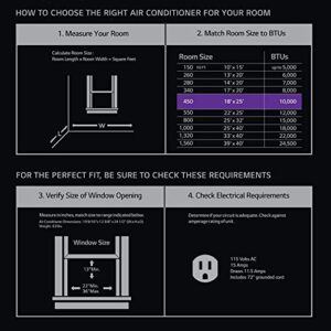 LG 10,000 BTU Dual Inverter Smart Window Air Conditioner, Cools 450 Sq. Ft., Ultra Quiet Operation, Up to 25% More Energy Savings, ENERGY STAR®, works with LG ThinQ, Amazon Alexa and Hey Google, 115V