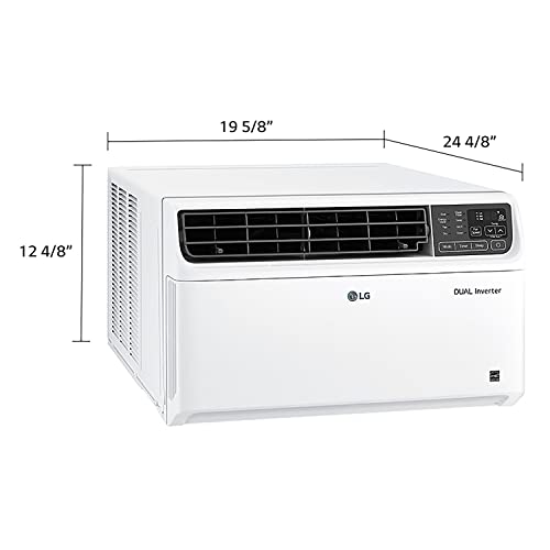 LG 10,000 BTU Dual Inverter Smart Window Air Conditioner, Cools 450 Sq. Ft., Ultra Quiet Operation, Up to 25% More Energy Savings, ENERGY STAR®, works with LG ThinQ, Amazon Alexa and Hey Google, 115V