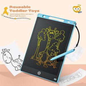 LCD Writing Tablet for Kids, 2Pck Drawing Tablets Toddler Toys Doodle Board 12 inch Writing Pad Drawing Tablet, Boys Girls Gift Trip Travel Essentials Learning Games 3-5 6-8 9-12 Year Old, Blue+Pink