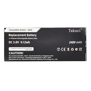 TAKOCI CP-BATT-8821 Replacement Battery for Cisco 8821, CP-8821-EX-K9-BUN, CP-8821-K9-BUN, Wireless IP Phone 8821, 3.8V 2400mAh