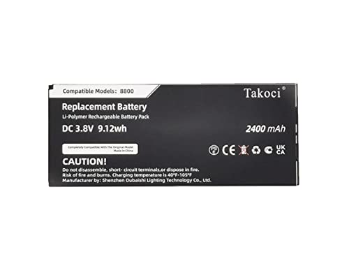 TAKOCI CP-BATT-8821 Replacement Battery for Cisco 8821, CP-8821-EX-K9-BUN, CP-8821-K9-BUN, Wireless IP Phone 8821, 3.8V 2400mAh