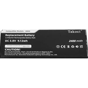 TAKOCI CP-BATT-8821 Replacement Battery for Cisco 8821, CP-8821-EX-K9-BUN, CP-8821-K9-BUN, Wireless IP Phone 8821, 3.8V 2400mAh