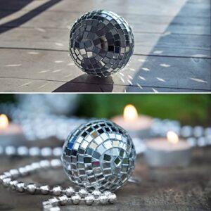 Mini Disco Balls Decoration - Mirror Disco Party Decorations Sturdy Lightweight Christmas Balls Easy to Hang Suitable for Disco,Themed Party,Stage Decoration,Christmas Tree Toppers Decoration (6)