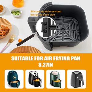 Air Fryer Grill Pan for COSORI Square Air Fryer Pro LE 5 Qt, Non-Stick 8.26’’*8.26’’ Air Fryer Rack Replacement Parts Accessories Grill Plate Crisper Plate Tray with Rubber Bumpers, Dishwasher Safe