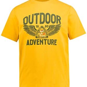 JP 1880 Menswear Big & Tall Plus Size L-8XL Outdoor Print Tee Golden Yellow XXXX-Large 808934459