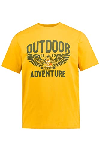 JP 1880 Menswear Big & Tall Plus Size L-8XL Outdoor Print Tee Golden Yellow XXXX-Large 808934459