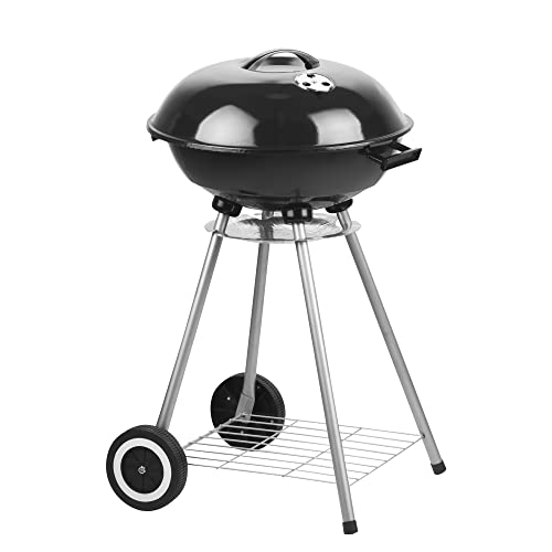 18.5 inch BBQ Grill,Portable Charcoal Grill, Carbon Heat Control Round BBQ Kettle