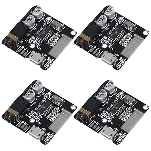 QCCAN 4Pcs Bluetooth Audio Receiver Board VHM-314 Bluetooth 5.0 MP3 Lossless Decoder Board Wireless Stereo Music Module 3.7-5V