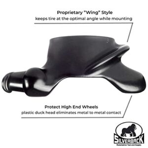 Corghi Wing Style Black Plastic Duckhead. Mount/Demount Head Part Number 4-120129B. Fits Corghi, Hunter TCX, MTS tire Changers. OEM Replacement Part, SB-4-120129B
