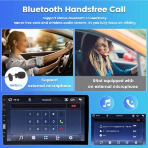 Car Radio Single Din Car Stereo with Apple Carplay Android Auto,FM/AM Radio Hikity 9 Inch Touch Screen Bluetooth Car Audio Receivers Support Phone Mirror Link USB Steering Wheel Control + Backup Cam